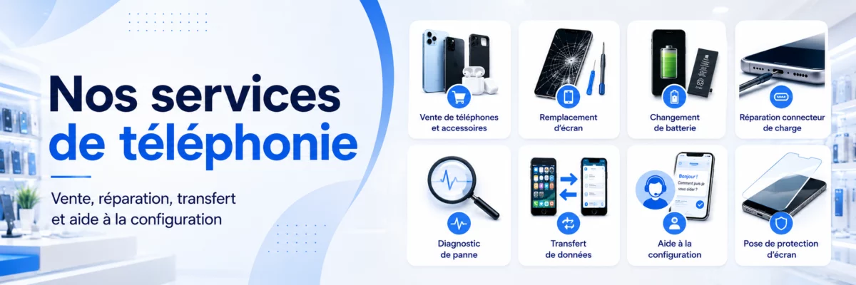 Réparation et services téléphonie proposés par Multi-Tech Services à Marcigny
